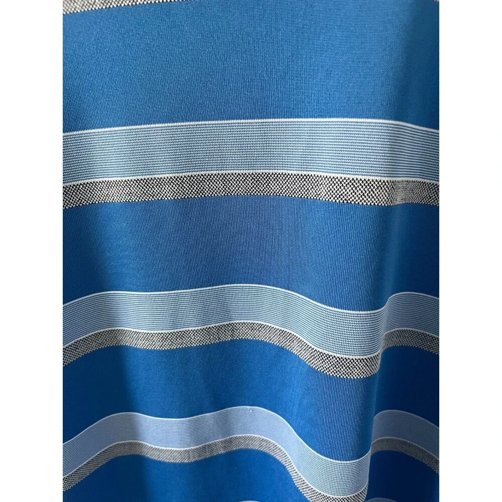 Brooks Brothers Dri Fit Golf Polo Shirt Mens Size‎ Medium Blue Striped